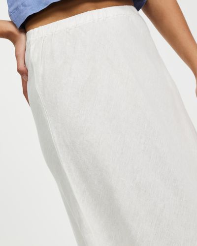 Assembly Label Stella Linen Bias Skirt - White