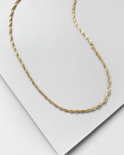 Wanderlust + Co 14k Vermeil Twist Chain Necklace - Metallic