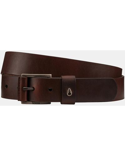 Nixon Americana Leather Belt - Brown