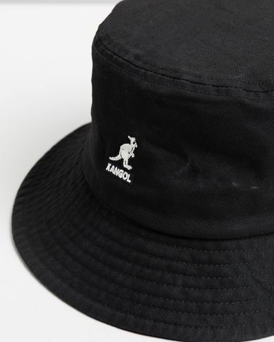 Kangol Washed Bucket Hat - Black