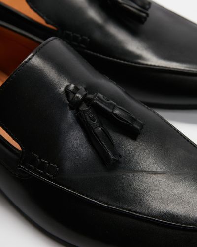 Double Oak Mills Ted Leather Loafers - Black