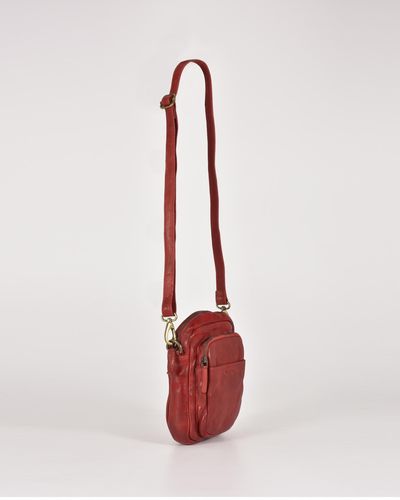 Cobb & Co Jolimont Washed Leather Crossbody Bag - Red