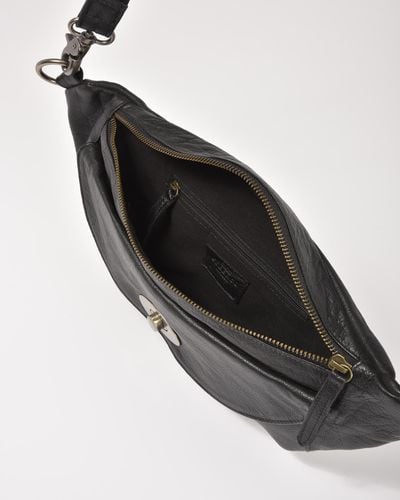 Cobb & Co Dickson Leather Crossbody Bag - Black