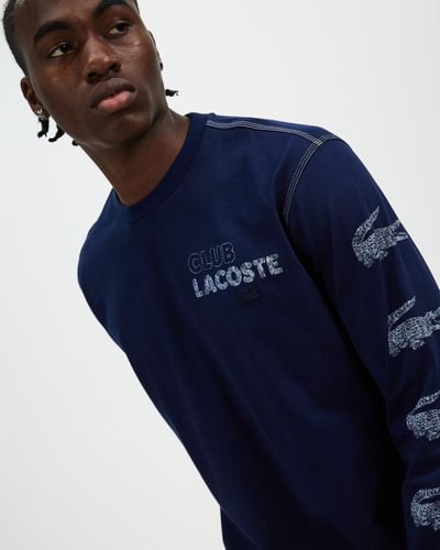 Lacoste Summer Pack Ls Loose Fit T Shirt - Blue