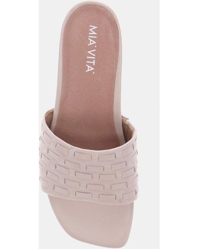 Mia Vita Yami Slide Sandal - Natural