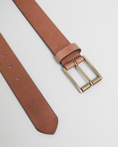 Double Oak Mills Smooth Leather 35mm Belt - Multicolour