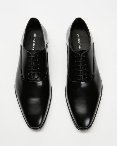 Double Oak Mills Dennis Leather Dress Shoes - Black