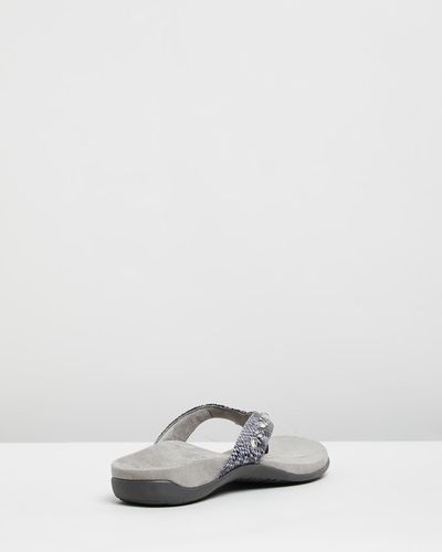 Vionic Lucia Toe Post Sandals - Grey