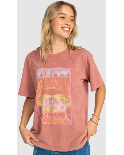Roxy Girl Need Love B Oversized T Shirt For Women - Orange