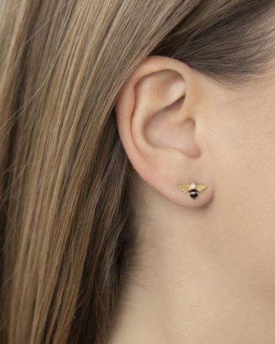 Thomas Sabo Paradise Colours Bee Stud Earrings - Metallic