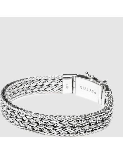 Nialaya Braided Chain Bracelet - Metallic