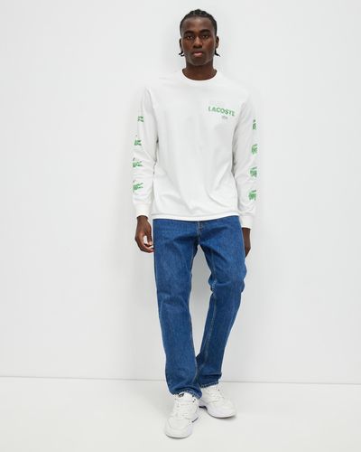 Lacoste Summer Pack Ls Loose Fit T Shirt - White