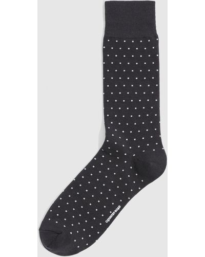 Country Road Square Dot Socks - Grey