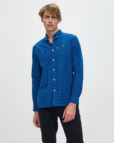 Marcs Holland Ls Check Shirt - Blue
