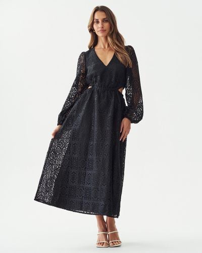 The Fated Lyana Midi Dress - Black