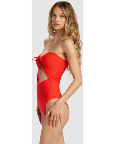 Billabong Tanlines One Piece - Red