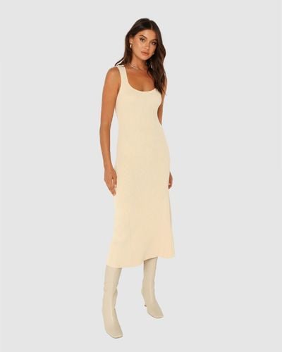 Madison The Label Claudine Knit Dress - White
