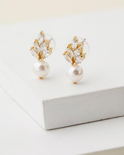 Stephanie Browne Bocheron Pearl Earrings - Metallic