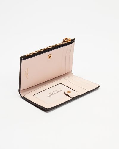 Kate Spade Morgan Saffiano Leather Small Slim Bifold Wallet - Black