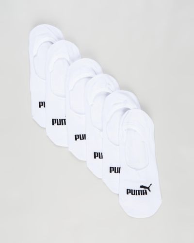 PUMA 6 Pack Element Footie Socks - White