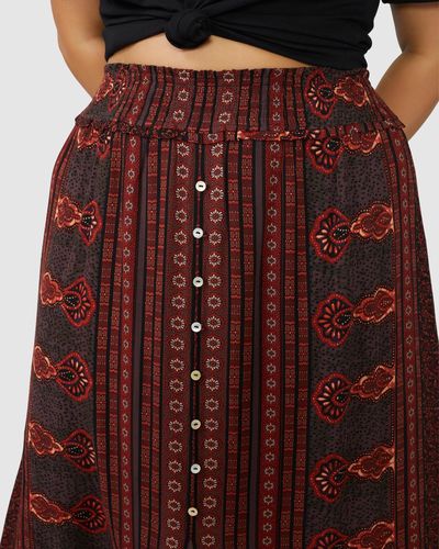 The Poetic Gypsy Love Spice Maxi Skirt - Red