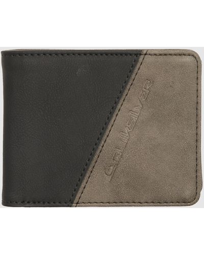Quiksilver Sea Barker Tri Fold Wallet For Men - Grey