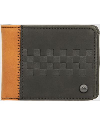 Quiksilver Men's Mac Tri-Fold Leather Wallet - Chocolate Brown