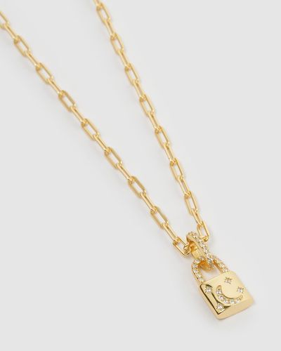Izoa Lexi Chain Necklace - Metallic