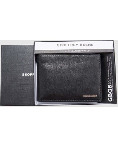 Geoffrey Beene Trifold Wallet With Coin Purse - Grey