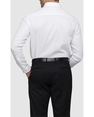 Van Heusen Slim Fit Shirt Herringbone - White