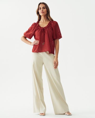 The Fated Amira Blouse - Red