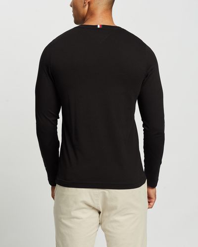 Tommy Hilfiger Essential Tommy Long Sleeve Tee - Black