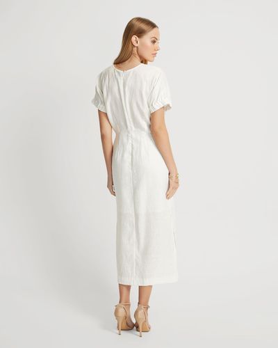 OXFORD Penelope Linen Maxi Dress - White