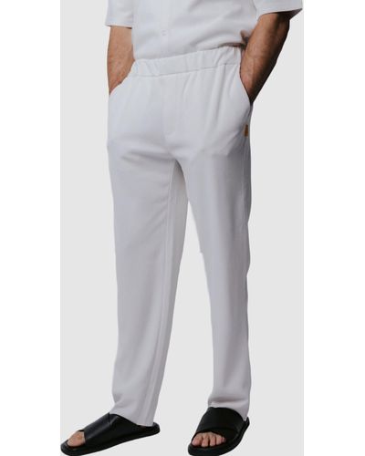 Justin Cassin Abade Pleated Trousers - White