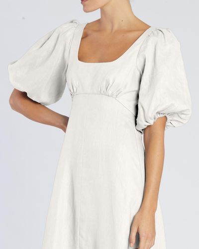 Amelius Romilly Linen Midi Dress - White
