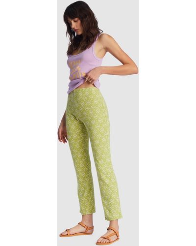 Billabong Better Together Ankle Bootcut Knit Trousers For Women - Green