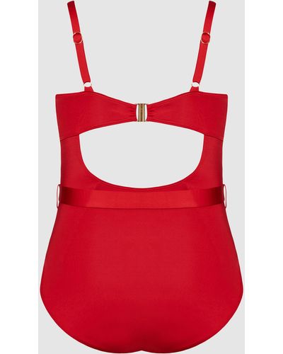 City Chic Lily Underwire 1 Piece - Red