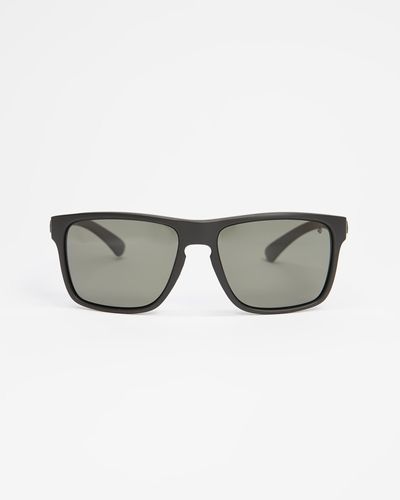 Volcom Trick Sunglasses Matte Black - Grey