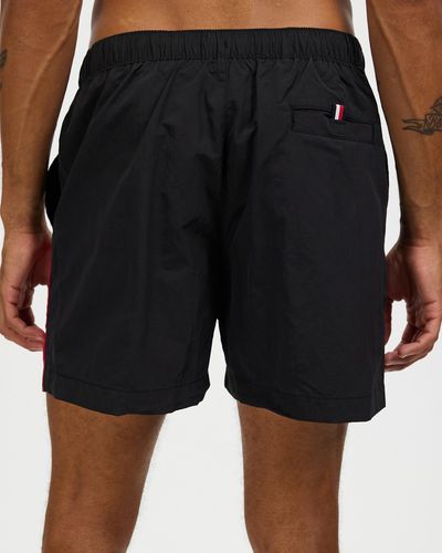 Tommy Hilfiger Side Flag Medium Drawstring Shorts - Black