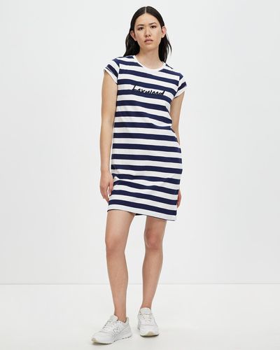 Foxwood Signature Stripe Tee Dress - Blue