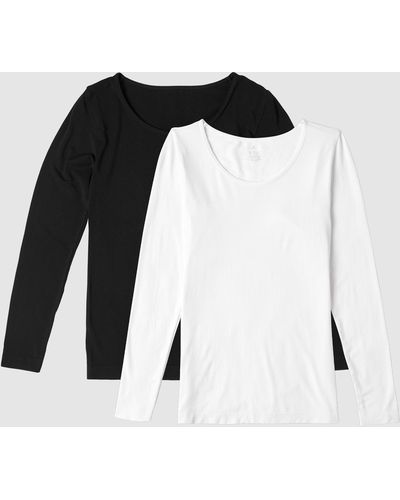 Boody 2 Pack Long Sleeve Top Women - White