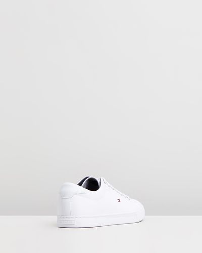 Tommy Hilfiger Essential Leather Trainers - White