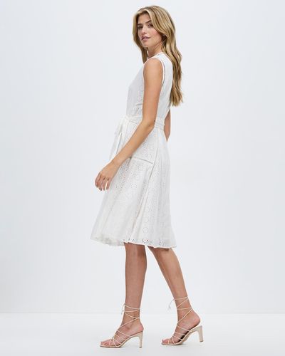 KAJA Clothing Alsha Dress Embroidery - White