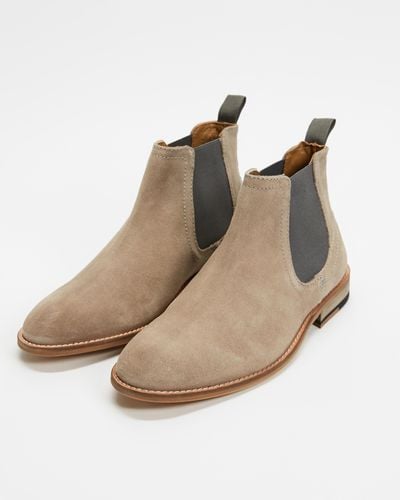 Double Oak Mills Gordon Ii Leather Gusset Boots - Grey