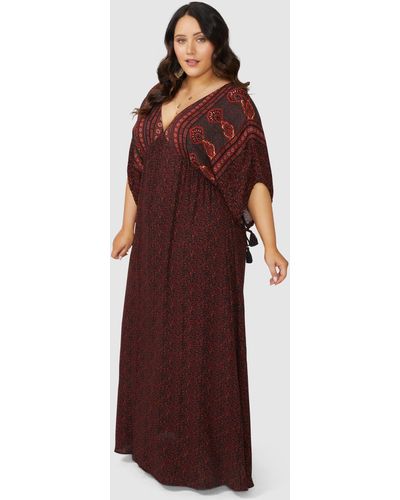 The Poetic Gypsy Love Spice Maxi Dress - Red