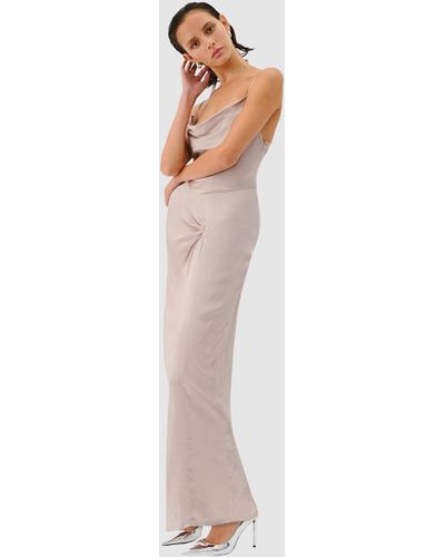 Suboo Millenia Cowl Neck Twist Strappy Maxi Dress - White