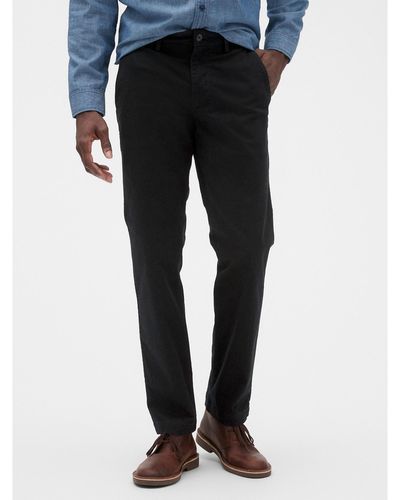 Gap Essential Khakis In Straight Fit With Flex - Black