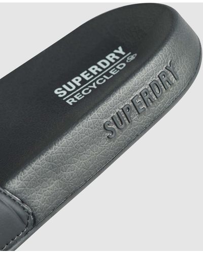 Superdry Code Core Pool Sliders - Grey