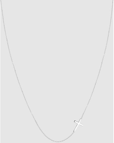 Elli Jewelry Necklace Women Cross Symbol Faith 925 Sterling - Metallic