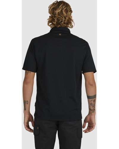 Quiksilver Waterman Water Short Sleeve Polo Shirt - Black